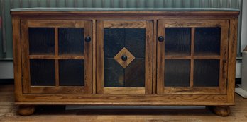 Solid Wood Buffet With Drawer - Glass-top Included