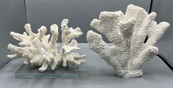Decorative Faux Coral Decor - 2 Total