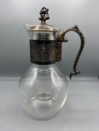 Metal/glass Pitcher With Ice Catcher