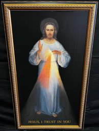 'Jesus I Trust In You' Framed Painting On Canvas