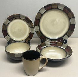 Pfaltzgraff Toas Pattern Stoneware Tableware Set - 35 Pieces Total