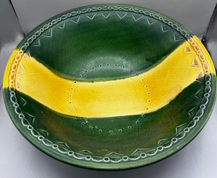 William Sonoma Green & Yellow Large Serving Bowl