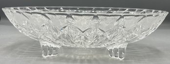 Cut Crystal Footed Oval Bowl
