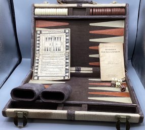 Travel Cutler & Saleeby Inc. 1930s Backgammon Set Vintage Game