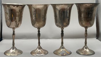 Silver Plated Goblet Set - 4 Total - Made In India