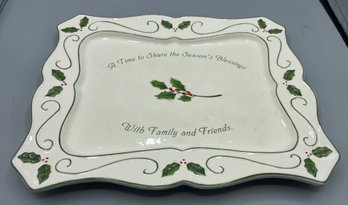 Decorative Ceramic Seasons Blessings Pattern Serving Platter