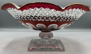 Cut Glass Pedestal Bowl