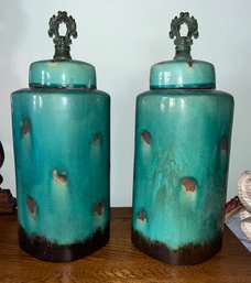 Decorative Ceramic Lidded Accent Jars