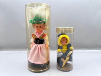 Original Schneider Trachten Dolls &  Small German Doll- Lot Of 2