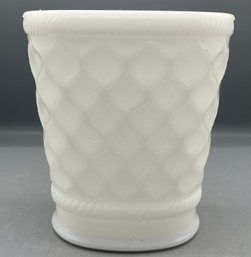 E.O. Brody Co. Milk Glass Quilted Pattern Vase - Model MJ45