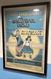 Original Bill Graham's The Grateful Dead 1973 Swell Dance Fillmore Poster Framed No.288 Scoop Printing Inc
