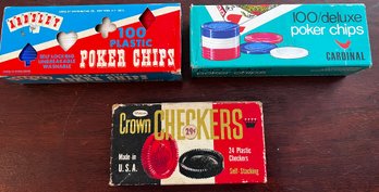 Poker Chips & Checker Chip Lot