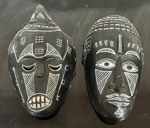 Tribal Wooden Masks - 2 Total