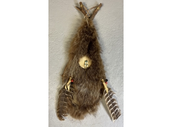 Cheyenne Little Big Foot Modern American Indian Handcrafted Feather Pelt Decor