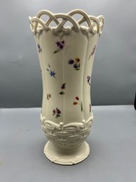 Lenox Ivory Porcelain Posy Baskets Pattern Vase