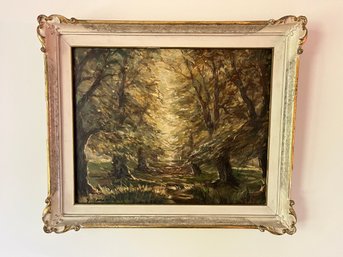 Original Artist Signed Oil On Canvas Framed - Woodlands