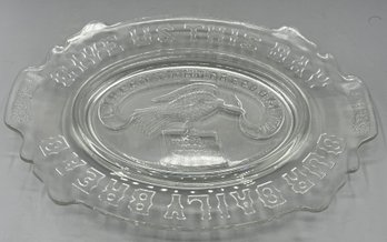 Glass Serving Platter - Give Us This Day Our Daily Bread / Liberty And Freedom