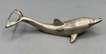 Silver Plated Dolphin Shaped Bottle Opener