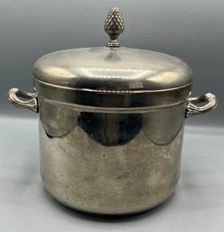Vintage Silver Plated Ice Bucket With Handles & Plastic Insert