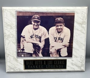 Babe Ruth & Lou Gehrig Wall Plaque