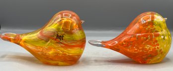 HQT Art Glass Bird Figurines - 2 Total