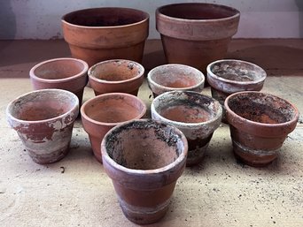 Assorted Terracotta Planters And Pots - 11 Piece Lot