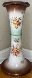 Vintage Floral Pattern Ceramic Plant Stand