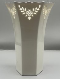 Lenox Special Edition Platinum Rim Porcelain Pierced Vase