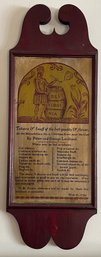 Yorkcraft Inc. 1963 Wooden Wall Plaque - Best Virginia Tobacco And Snuff