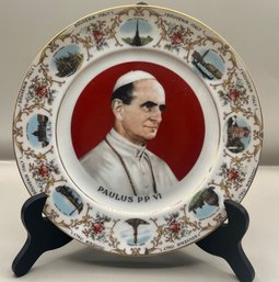 Pope Paul VI Porcelain Souvenir Plate - Made In Italy