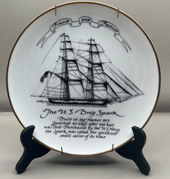 Sag Harbor Historical Society Porcelain Plate - The US Brig Spark