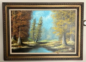 J. Lighter Signed Oil On Canvas Framed