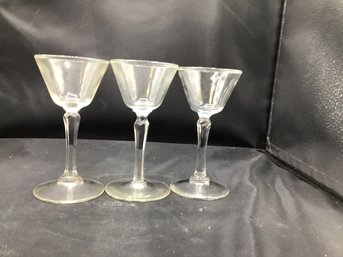 (3) 5.5in Tall (clear/plain) Glasses