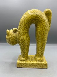 Vintage Ceramic Cat Figurine - Made In Japan