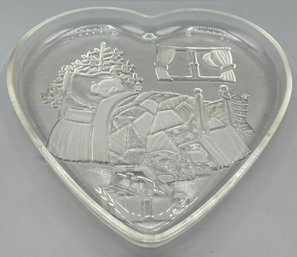 Mikasa Cut Crystal Heart Shaped Platter - Made In West Germany - Box Included
