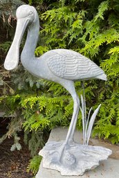 Outdoor Aluminum Spoonbill Bird Statue