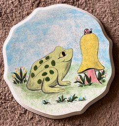 Hand Painted Ceramic Frog Pattern Trivet
