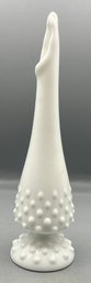 Milk Glass Hobnail Swung Bud Vase