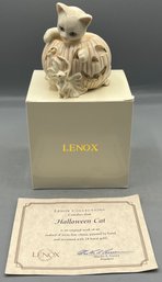 Lenox Ivory Fine China Figurine - Halloween Cat - Box Included