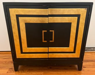 Pulaski Furniture Black And Gold 2-door Storage Chest