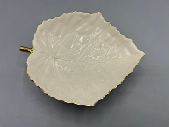 Lenox Ivory Porcelain Leaf Style Dish