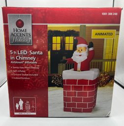 Home Accents 5FT LED Inflatable Santa - Box Included
