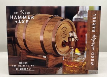 Hammer-axe Wooden Whiskey Barrel - NEW With Box