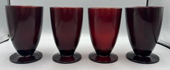 Anchor Hocking Royal Ruby Red Iced Tea Glass Set - 5 Total