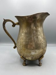 Vintage Silver Plated Pitcher With Handle