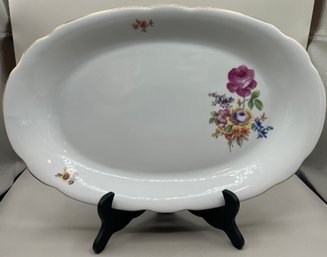 Kahla Porcelain Floral Pattern Serving Platter - Made In German Democratic Republic