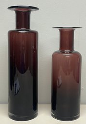 Decorative Glass Vase Set - 2 Total