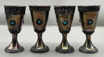 STERLING SILVER KIDDUSH GOBLET BY STANETSKY, Israel- 2.70 OZT Total Weight