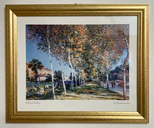 Alfred Sisley Framed Print - La Promenade