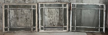 Antique Wooden Window Frames - 3 Total